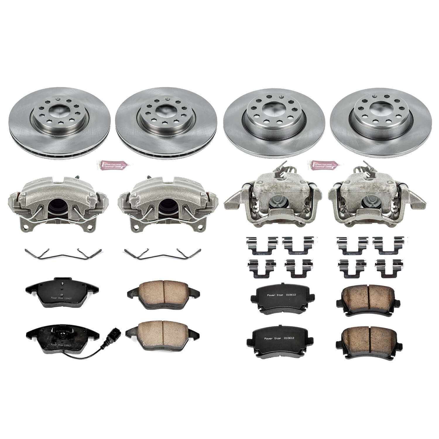 Power Stop KCOE2260B Autospecialty 1-Click Daily Driver Front And Rear Brake Kit for 2009 Audi A3 product image