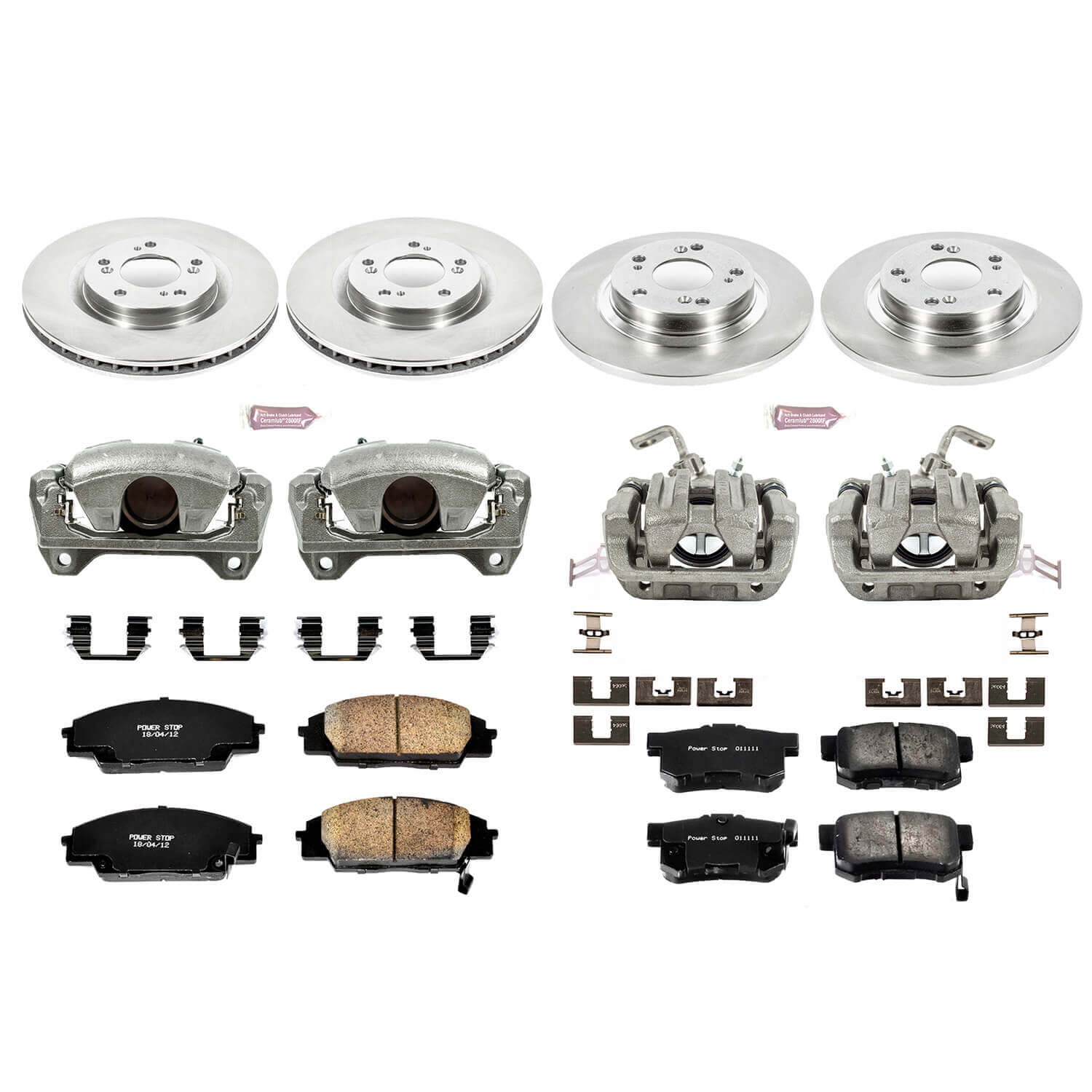 Power Stop KCOE2277 Autospecialty 1-Click Daily Driver Front And Rear Brake Kit for 2000-2009 Honda S2000 product image