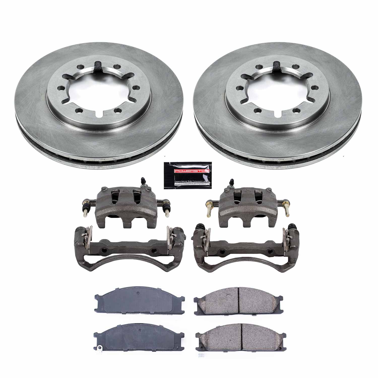 Power Stop KCOE2278A Front Autospecialty 1-Click OE Replacement Pad And Rotor Kit With Calipers for 1999-2002 Nissan Frontier Rear Wheel Drive product image