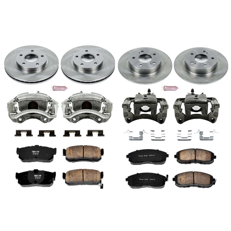 Power Stop KCOE2281 Autospecialty 1-Click Daily Driver Front And Rear Brake Kit for 2000-2001 Infiniti I30 product image