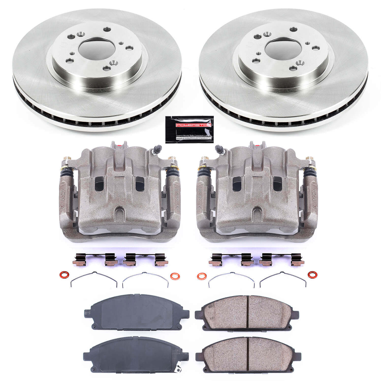 Power Stop KCOE2290 Autospecialty 1-Click OE Replacement Front Brake Kit With Calipers for 2003-2006 Acura MDX product image