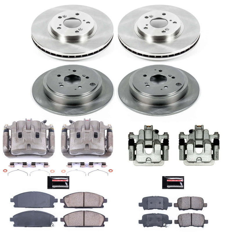 Power Stop KCOE2291 Autospecialty 1-Click OE Replacement Front And Rear Brake Kit With Calipers for 2003-2006 Acura MDX product image