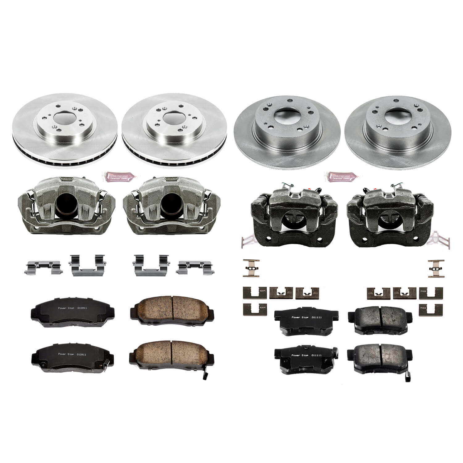 Power Stop KCOE2297 Autospecialty 1-Click Daily Driver Front And Rear Brake Kit for 2004-2008 Acura TSX product image