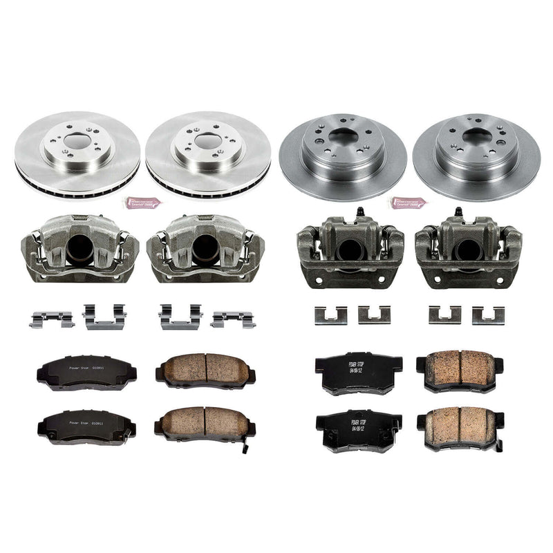 Power Stop KCOE2298 Autospecialty 1-Click Daily Driver Front And Rear Brake Kit for 2004-2008 Acura TL product image