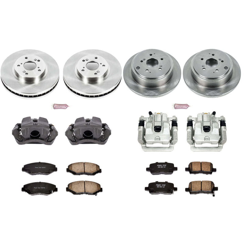 Power Stop KCOE2303 Autospecialty 1-Click Daily Driver Front And Rear Brake Kit for 2003-2008 Honda Pilot product image