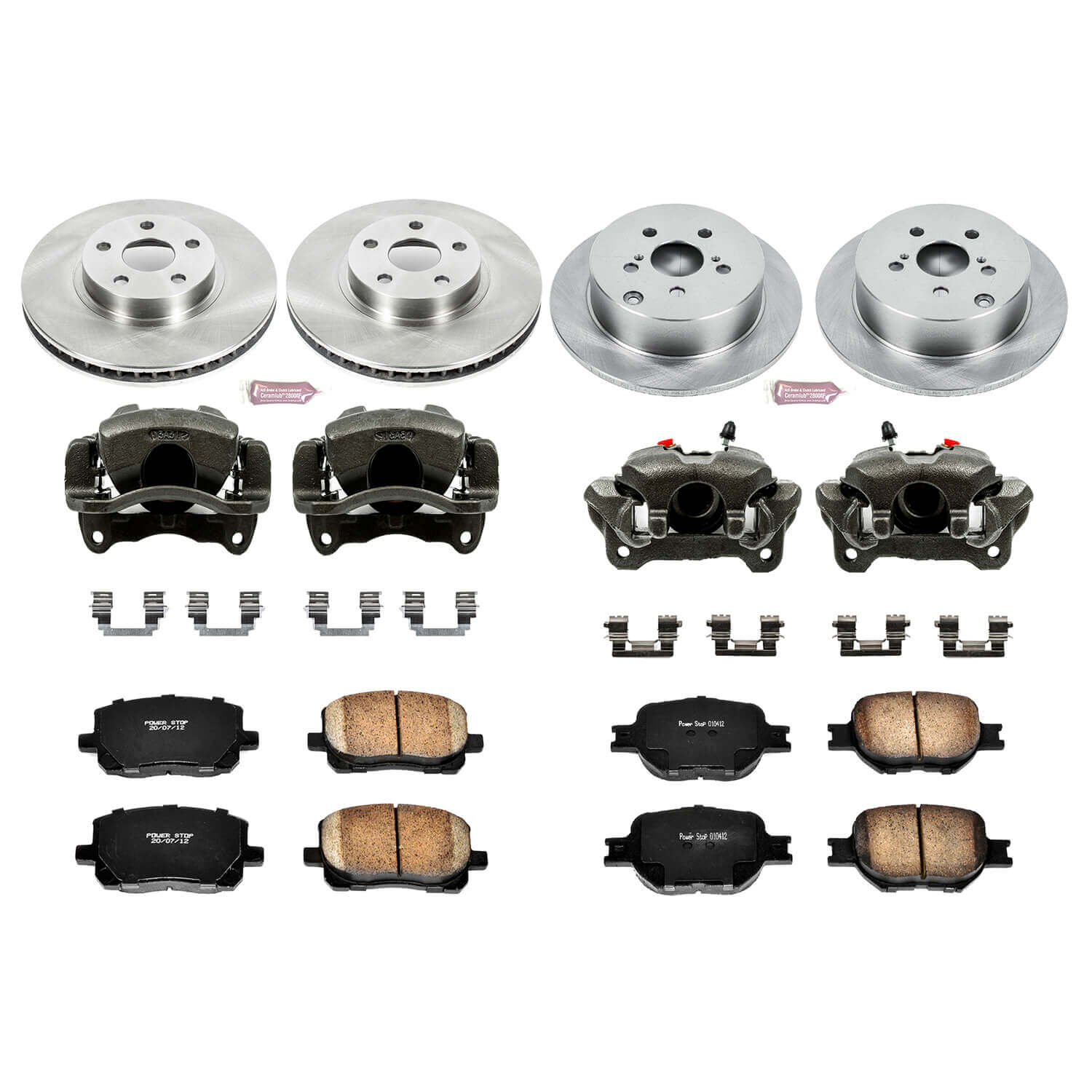 Power Stop KCOE2315 Autospecialty 1-Click Daily Driver Front And Rear Brake Kit for 2005-2010 Scion Tc product image