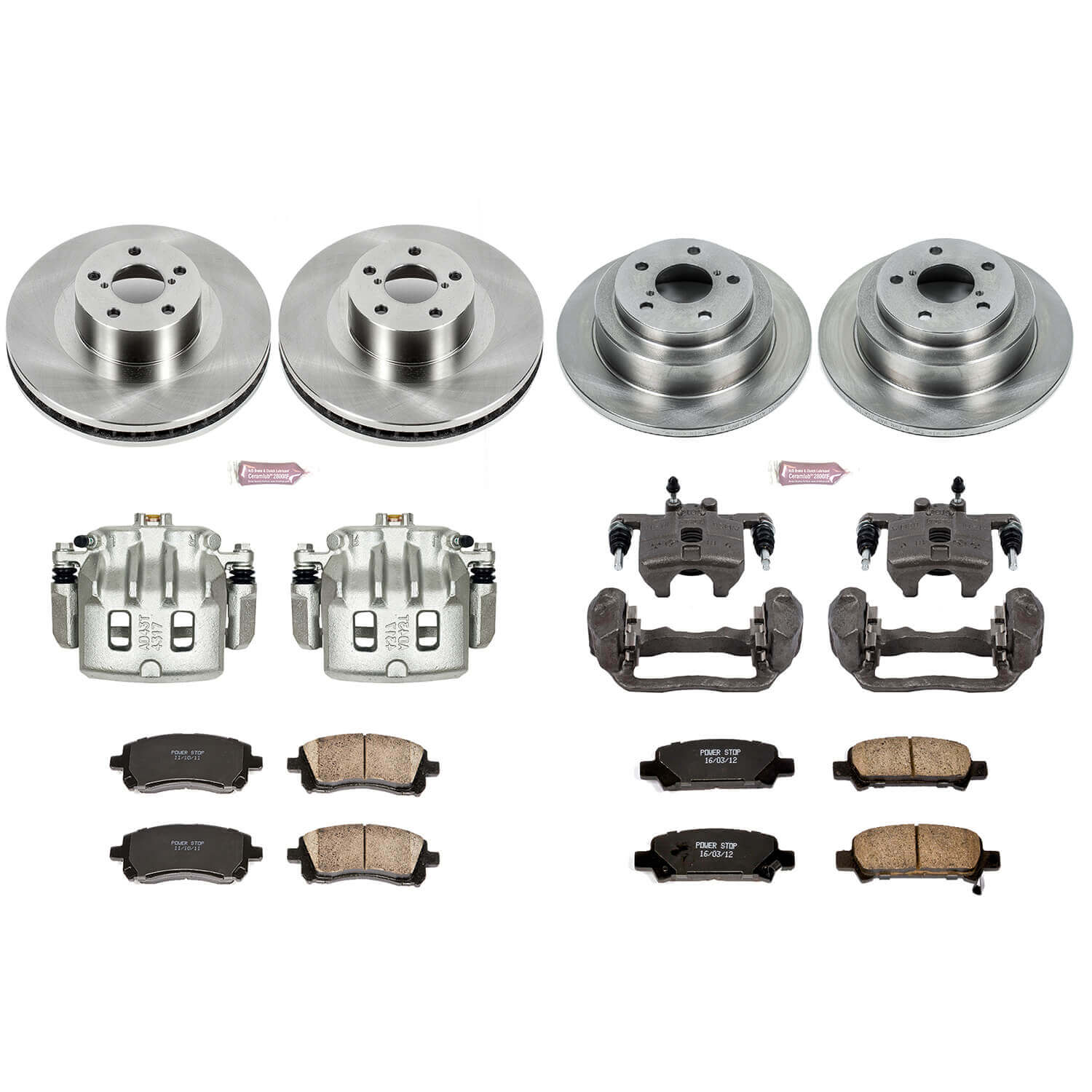 Power Stop KCOE2371 Autospecialty 1-Click Daily Driver Front And Rear Brake Kit for 2002-2003 Subaru Impreza WRX product image