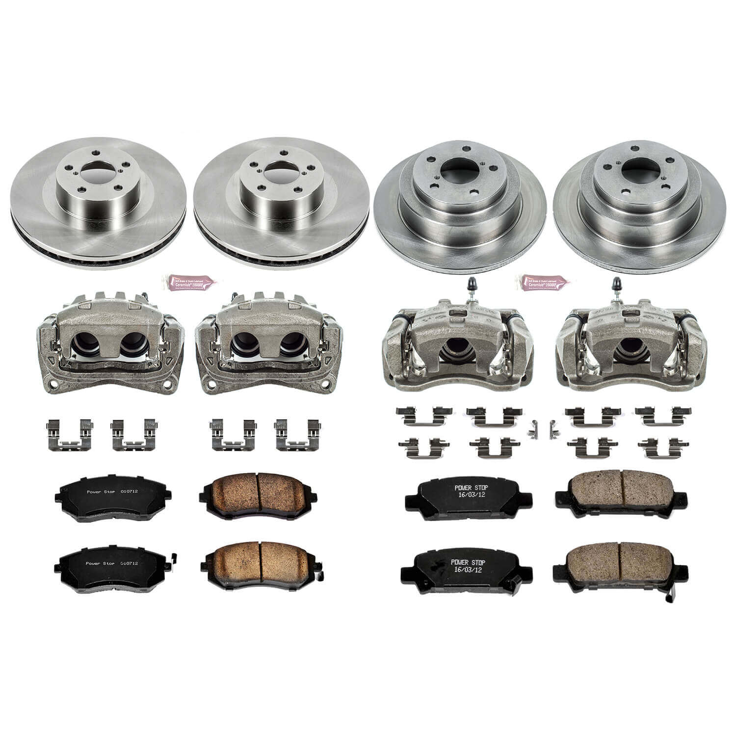 Power Stop KCOE2377 Autospecialty 1-Click Daily Driver Front And Rear Brake Kit for 2003 Subaru Forester Rear Disc product image