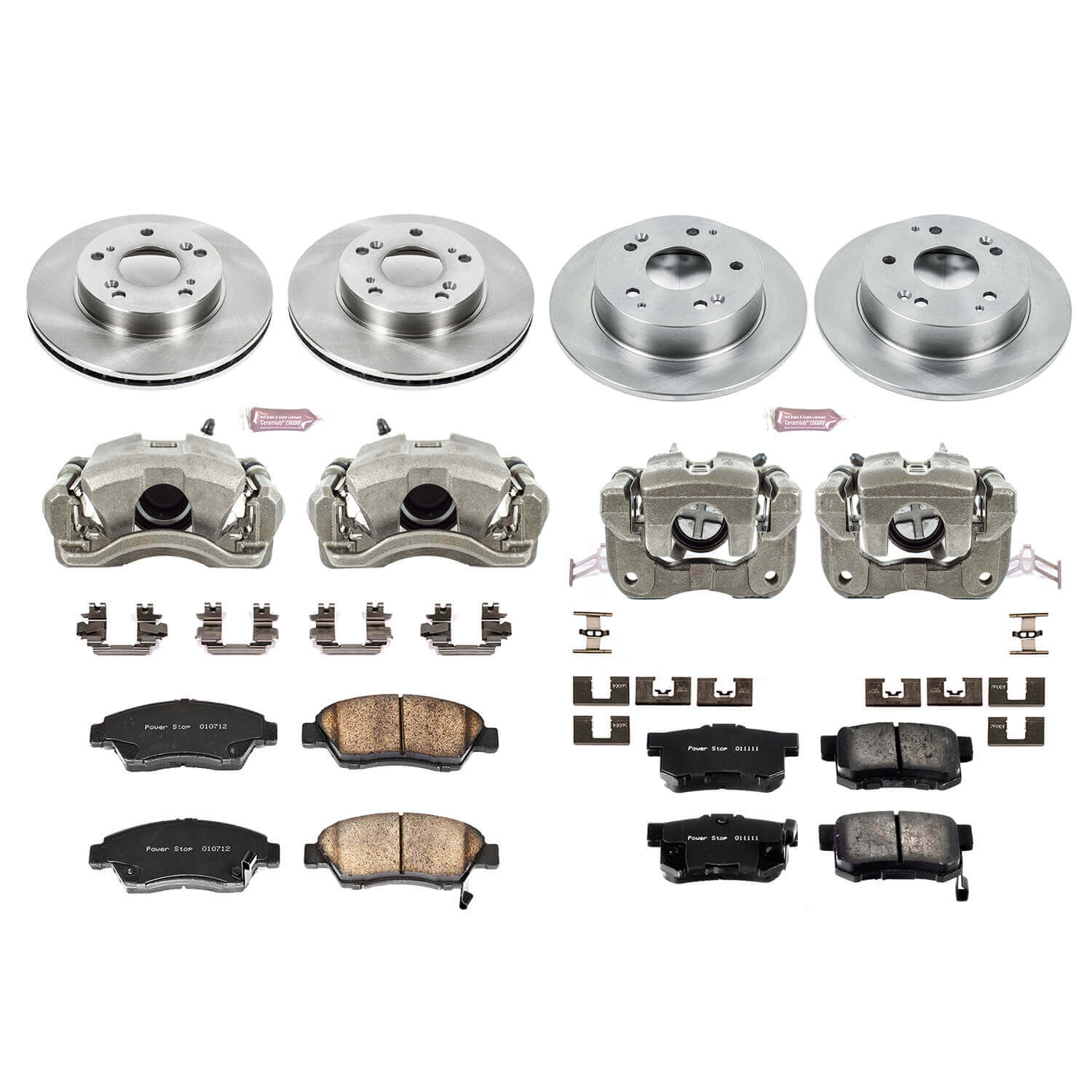 Power Stop KCOE2387 Autospecialty 1-Click Daily Driver Front And Rear Brake Kit for 2002-2006 Acura Rsx Base product image