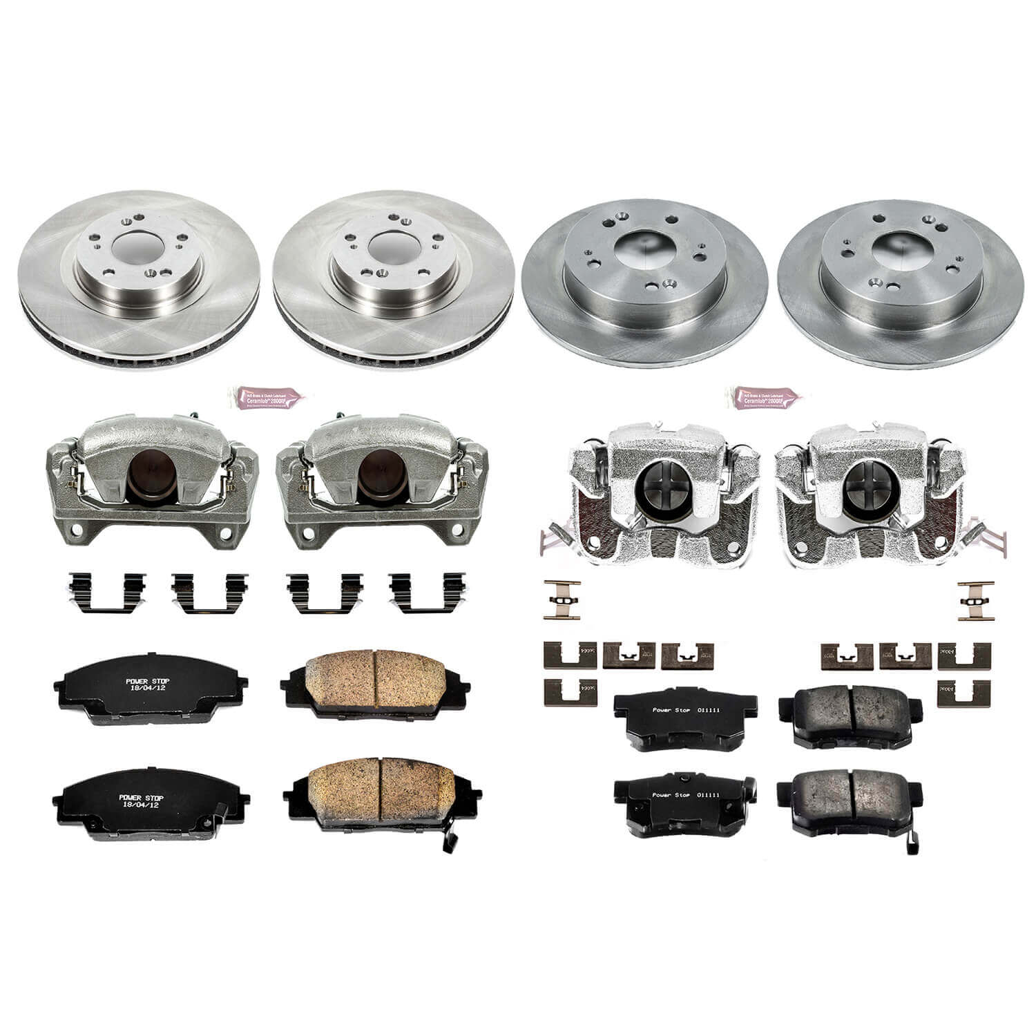 Power Stop KCOE2440 Autospecialty 1-Click Daily Driver Front And Rear Brake Kit for 2006-2007 Honda Civic Si product image