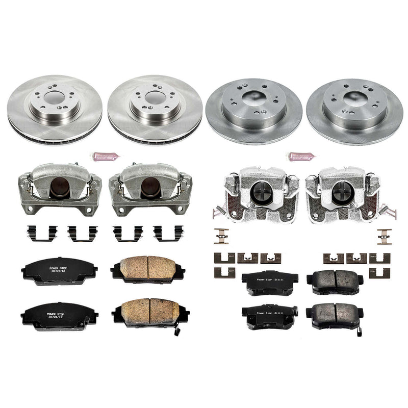 Power Stop KCOE2440 Autospecialty 1-Click Daily Driver Front And Rear Brake Kit for 2006-2007 Honda Civic Si product image