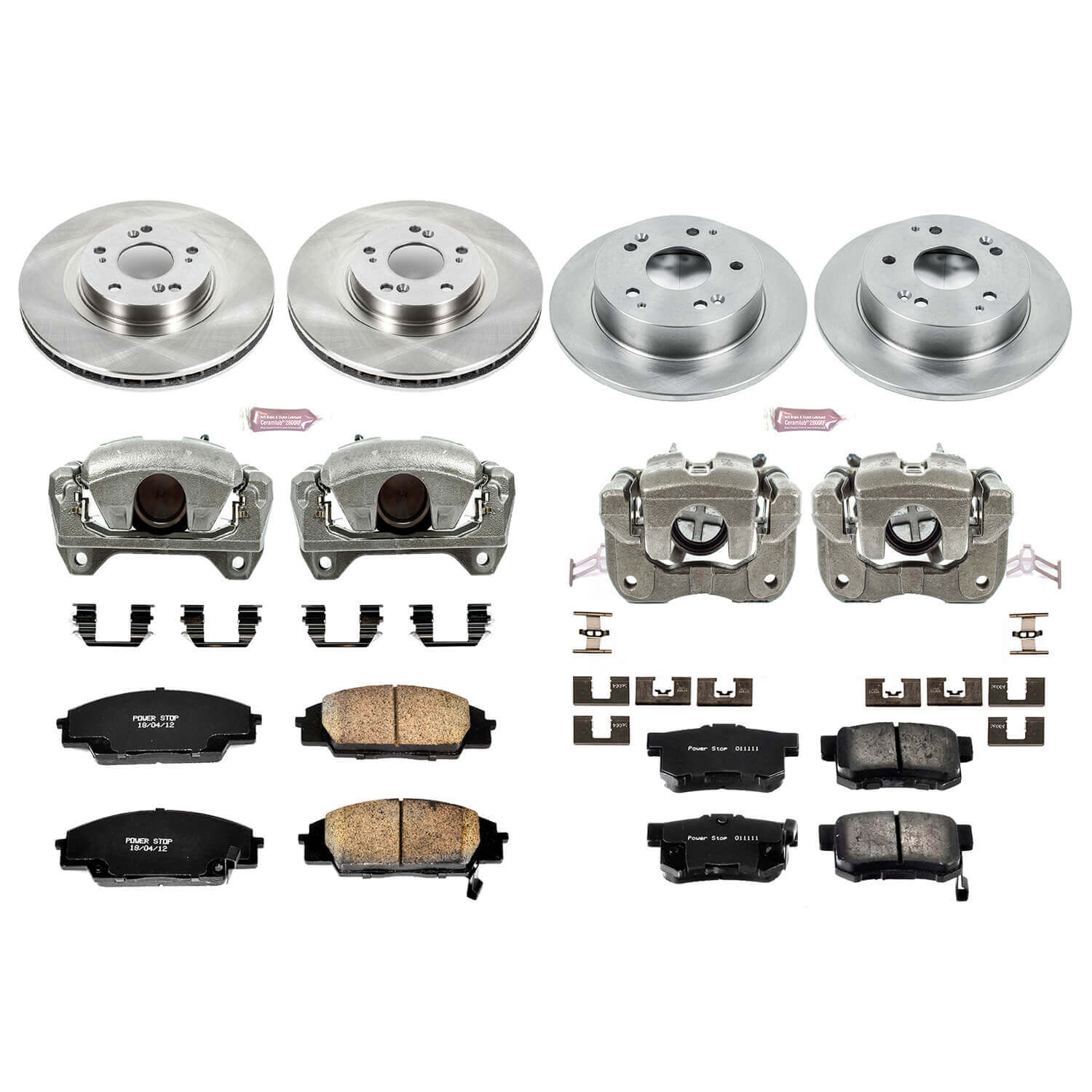 Power Stop KCOE2441 Autospecialty 1-Click Daily Driver Front And Rear Brake Kit for 2002-2006 Acura Rsx Type-S product image