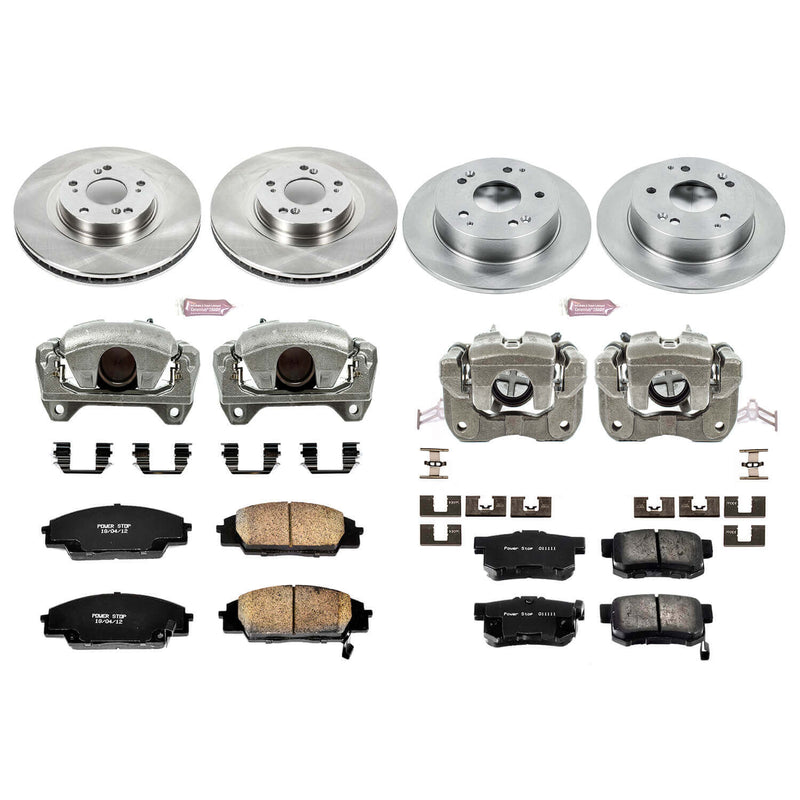 Power Stop KCOE2441 Autospecialty 1-Click Daily Driver Front And Rear Brake Kit for 2002-2006 Acura Rsx Type-S product image