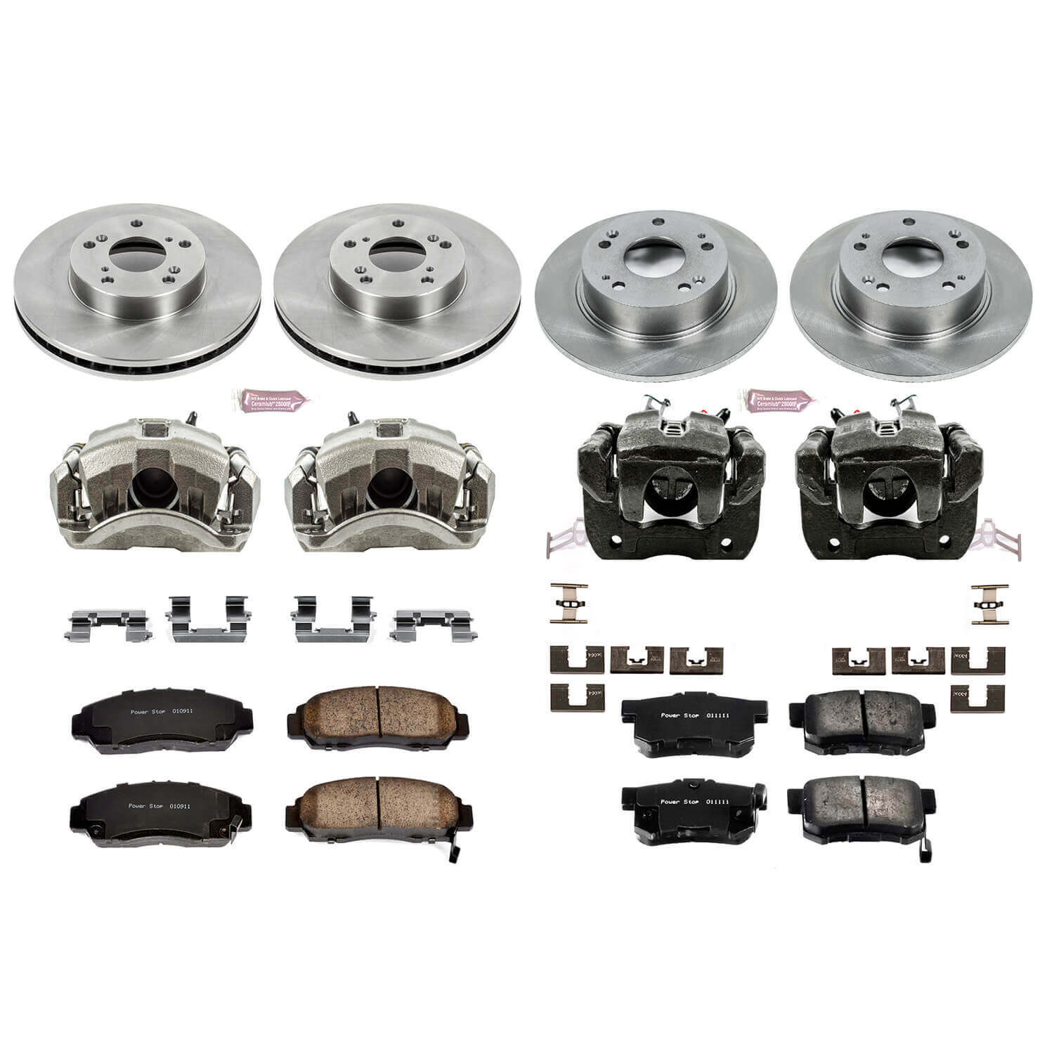 Power Stop KCOE2557 Autospecialty 1-Click Daily Driver Front And Rear Brake Kit for 2003-2007 Honda Accord Coupe (2 Door), Sedan (4 Door) product image