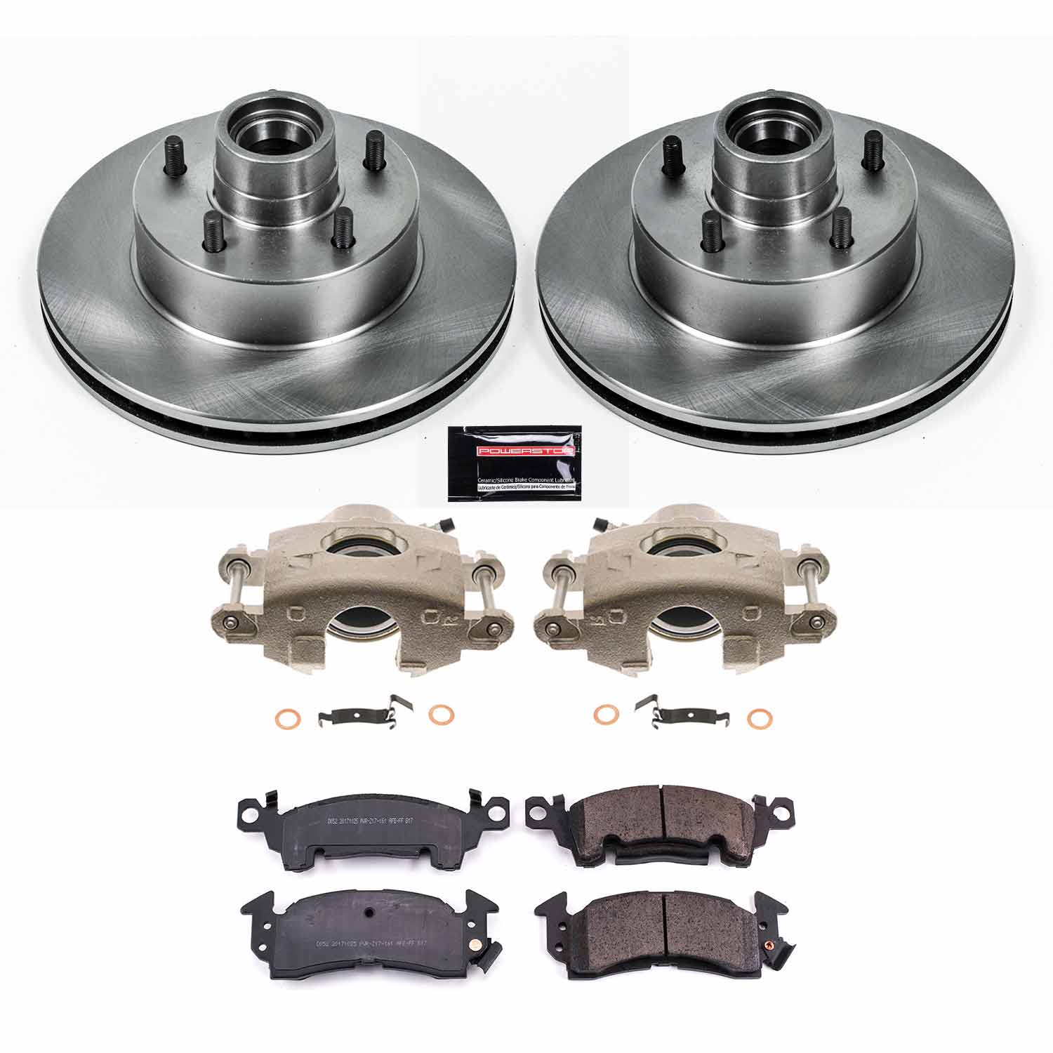 Power Stop KCOE2580A Autospecialty 1-Click OE Replacement Pad And Rotor Kit With Calipers for 1977 Buick Century product image