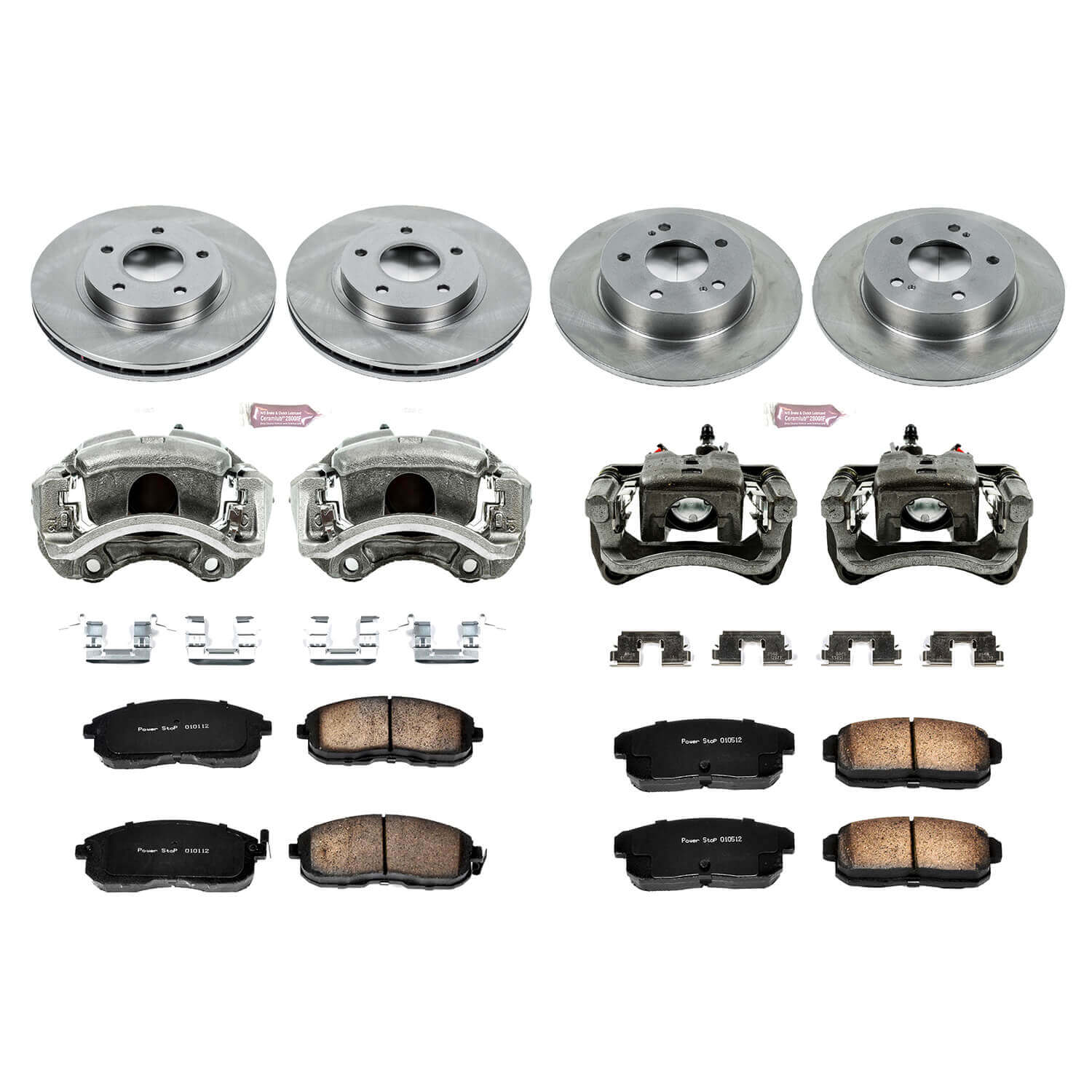 Power Stop KCOE2703 Autospecialty 1-Click Daily Driver Front And Rear Brake Kit for 2001 Infiniti I30 product image
