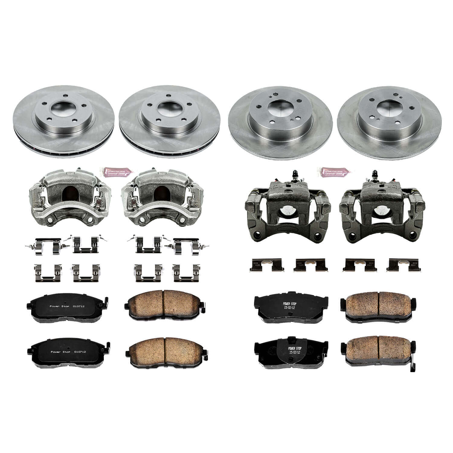 Power Stop KCOE2704 Autospecialty 1-Click Daily Driver Front And Rear Brake Kit for 2000-2001 Nissan Maxima product image