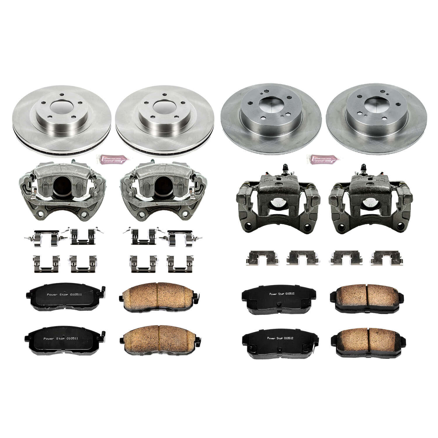 Power Stop KCOE2706 Autospecialty 1-Click Daily Driver Front And Rear Brake Kit for 2002-2004 Infiniti I35 product image