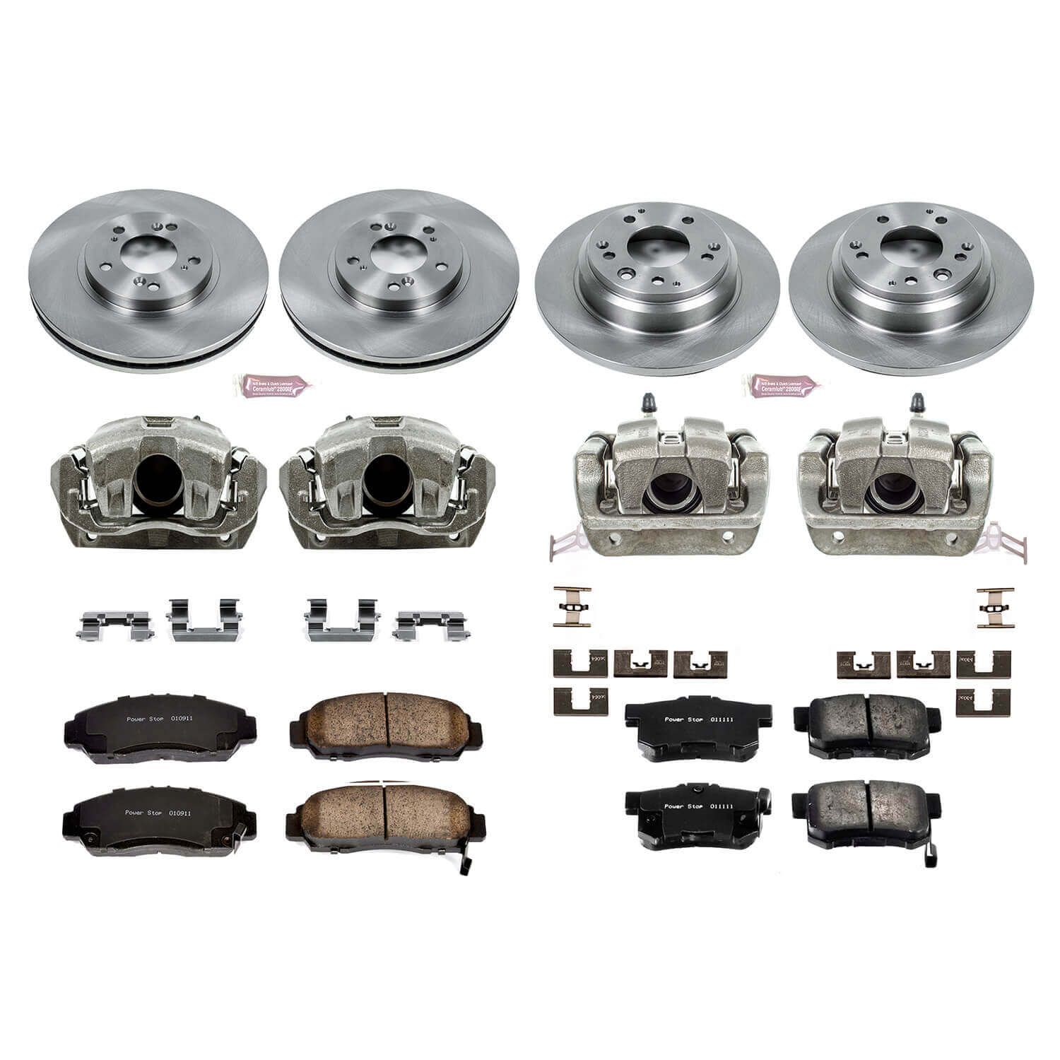 Power Stop KCOE2715 Autospecialty 1-Click Daily Driver Front And Rear Brake Kit for 1999-2001 Acura RL product image