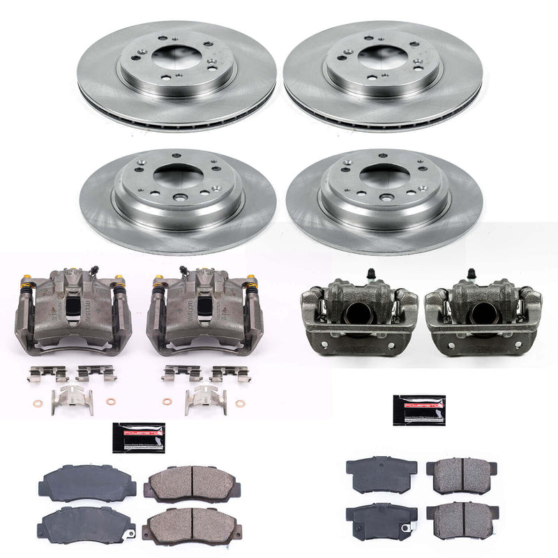 Power Stop KCOE2717 Autospecialty 1-Click OE Replacement Front And Rear Brake Kit With Calipers for 1991-1993 Acura Legend product image
