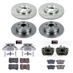 Power Stop KCOE2718 Autospecialty 1-Click OE Replacement Front And Rear Brake Kit With Calipers for 2004-2008 Acura TL product image
