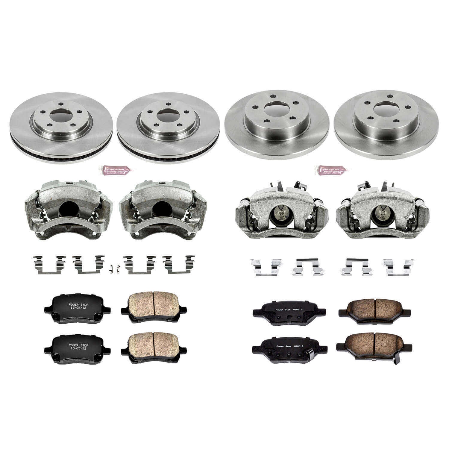 Power Stop KCOE2731A Autospecialty 1-Click Daily Driver Front And Rear Brake Kit for 2009-2012 Chevrolet Malibu product image