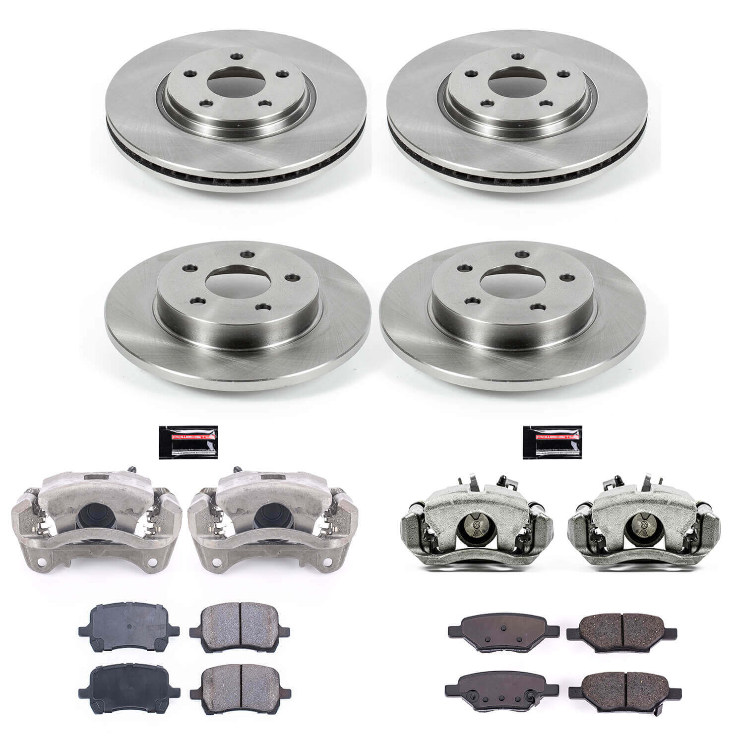 Power Stop KCOE2731B Autospecialty 1-Click OE Replacement Pad And Rotor Kit With Calipers for 2009 Pontiac G5 Rear Disc product image