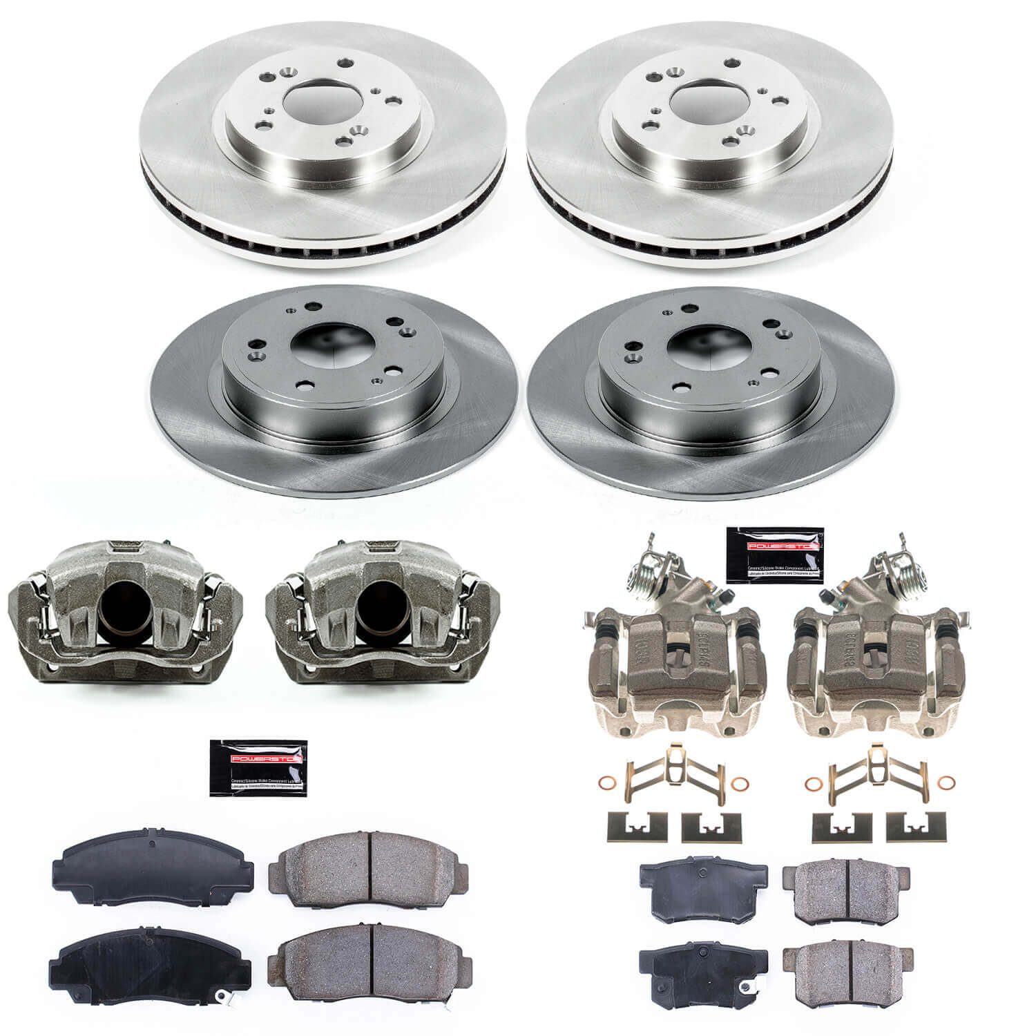 Power Stop KCOE2743 Autospecialty 1-Click OE Replacement Pad And Rotor Kit With Calipers for 2006-2007 Honda Accord Sedan (4 Door) product image