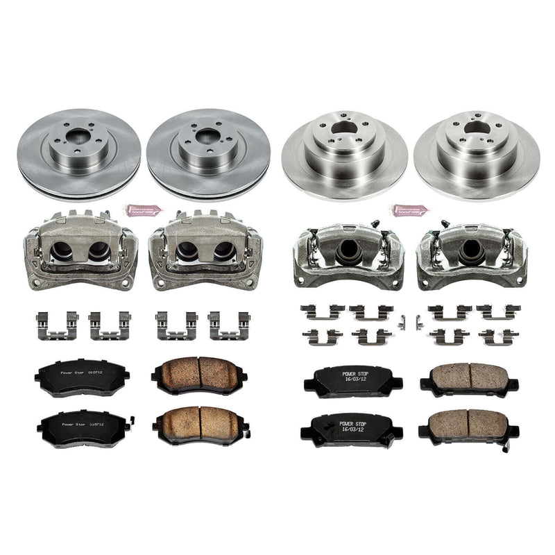 Power Stop KCOE2748 Autospecialty 1-Click Daily Driver Front And Rear Brake Kit for 2004-2006 Subaru Baja Turbo product image