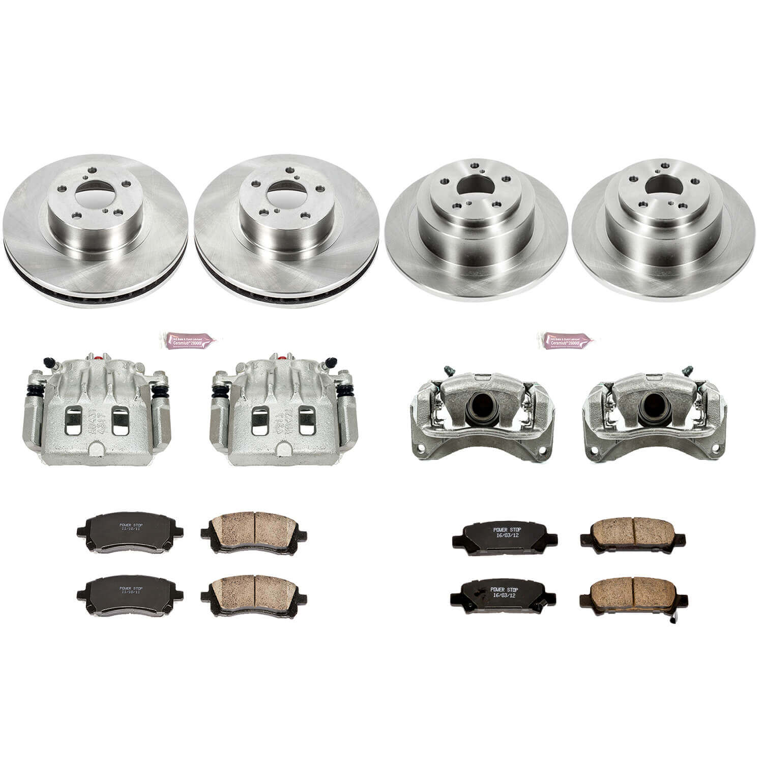 Power Stop KCOE2749 Autospecialty 1-Click Daily Driver Front And Rear Brake Kit for 2000 Subaru Legacy Rear Disc product image