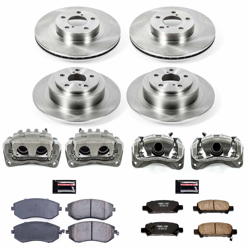 Power Stop KCOE2750 Autospecialty 1-Click OE Replacement Front And Rear Brake Kit With Calipers for 2002 Subaru Legacy L product image