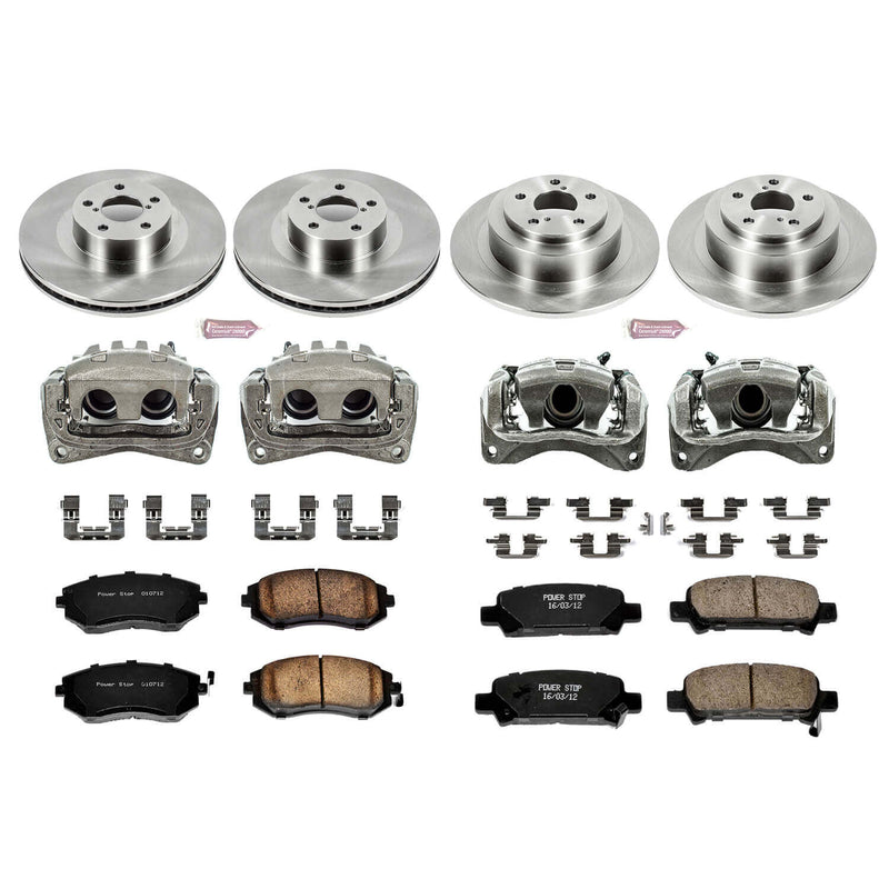 Power Stop KCOE2751 Autospecialty 1-Click Daily Driver Front And Rear Brake Kit for 2003 Subaru Baja product image