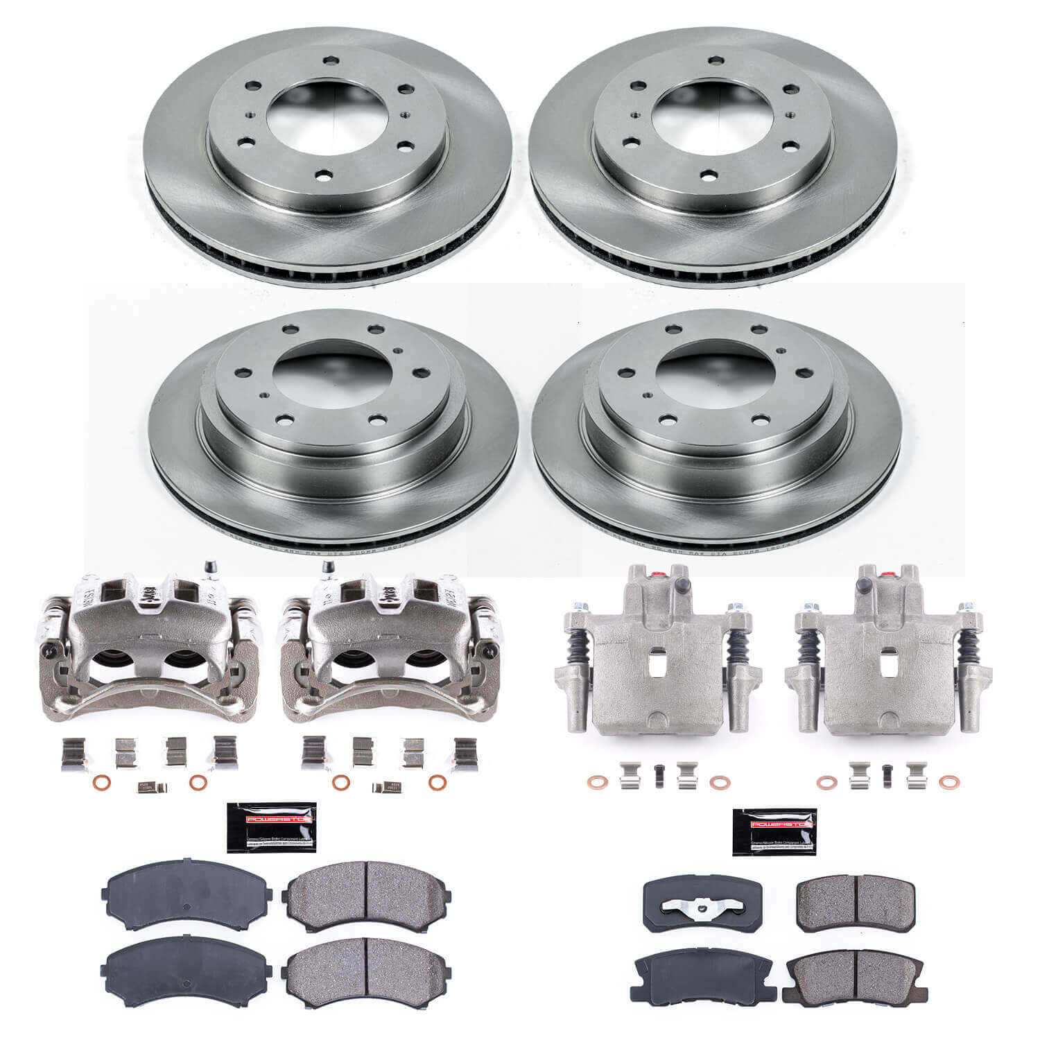 Power Stop KCOE2755 Autospecialty 1-Click OE Replacement Pad And Rotor Kit With Calipers for 2001-2006 Mitsubishi Montero product image