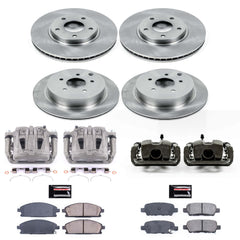 Power Stop KCOE2766 Autospecialty 1-Click OE Replacement Front And Rear Brake Kit With Calipers for 2004-2009 Nissan Quest product image