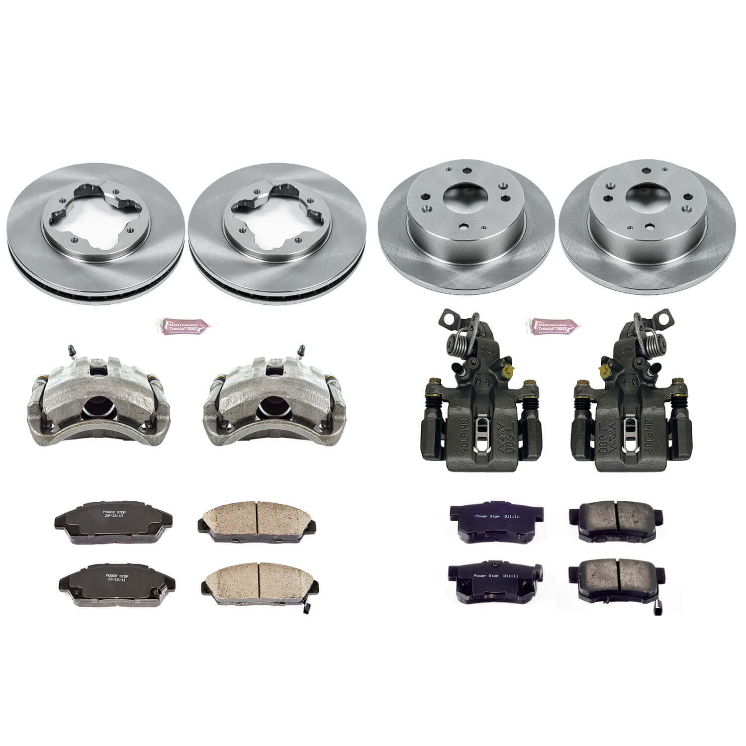 Power Stop KCOE2773 Autospecialty 1-Click Daily Driver Front And Rear Brake Kit for 1991 Honda Accord Sedan (4 Door) product image