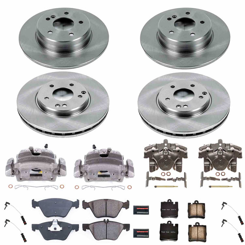 Power Stop KCOE2786 Front And Rear Autospecialty 1-Click OE Replacement Pad And Rotor Kit With Calipers for 2000-2002 Mercedes-Benz CLK320 product image