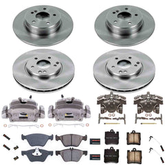 Power Stop KCOE2790 Front And Rear Autospecialty 1-Click OE Replacement Pad And Rotor Kit With Calipers for 2001-2002 Mercedes-Benz E430 Base product image