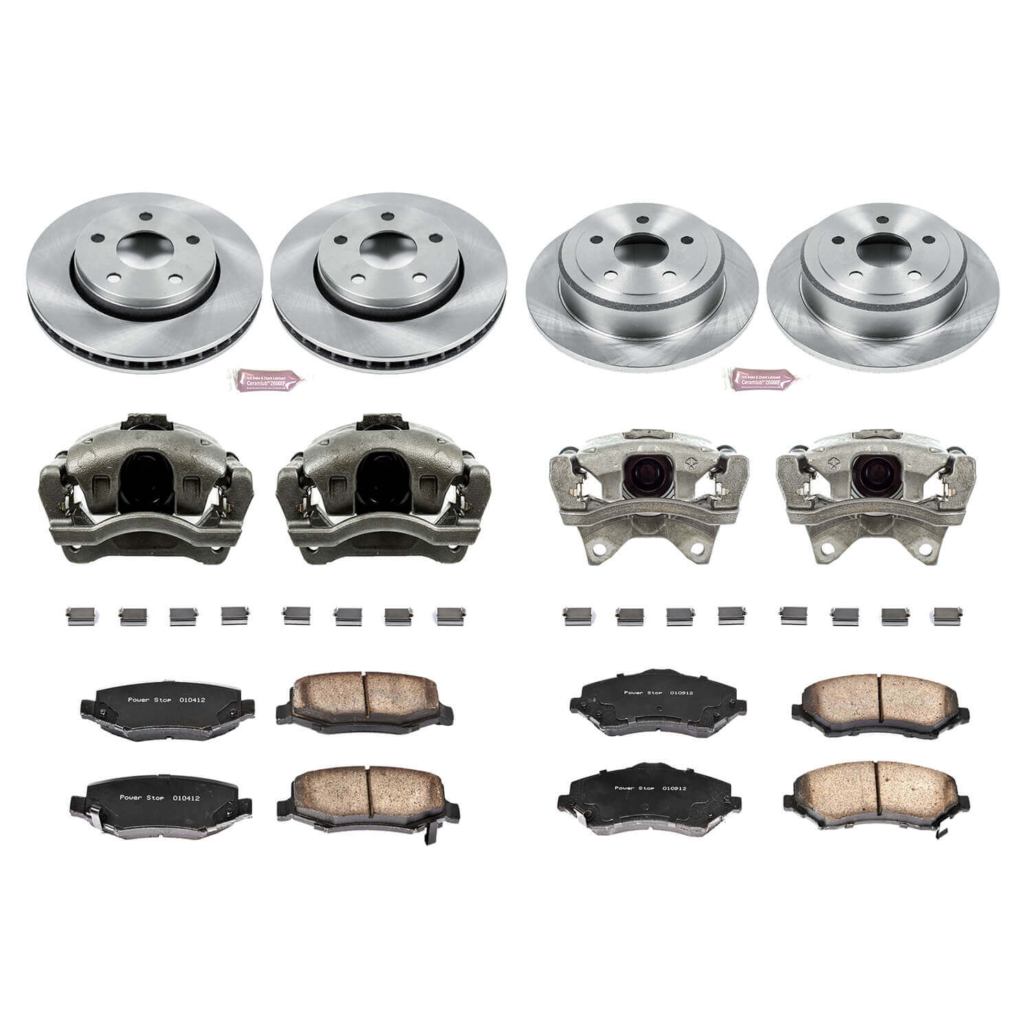Power Stop KCOE2798 Autospecialty 1-Click Daily Driver Front And Rear Brake Kit for 2007-2018 Jeep Wrangler product image