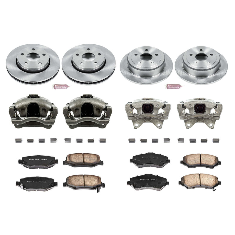 Power Stop KCOE2798 Autospecialty 1-Click Daily Driver Front And Rear Brake Kit for 2007-2018 Jeep Wrangler product image