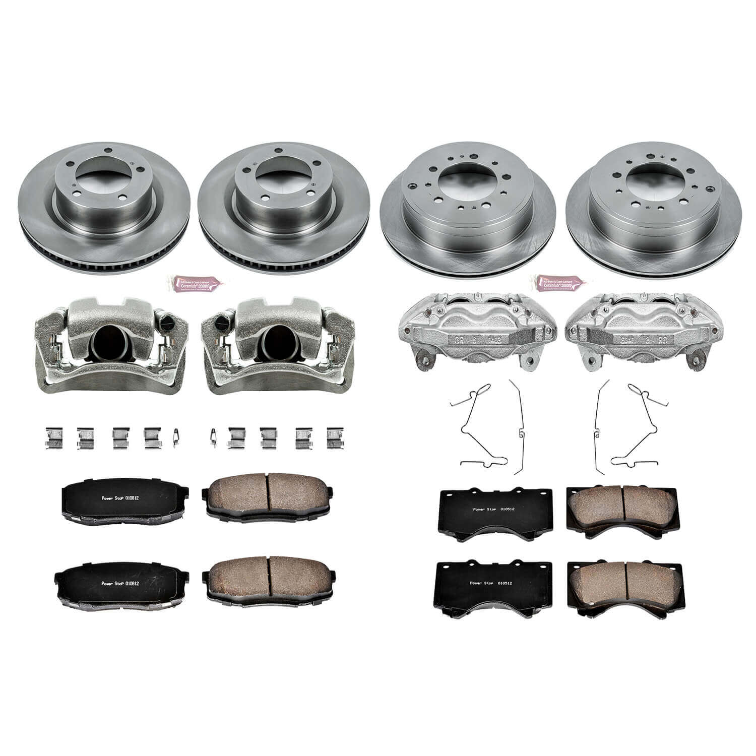 Power Stop KCOE2813A Autospecialty 1-Click Daily Driver Front And Rear Brake Kit for 2008-2015 Toyota Sequoia product image
