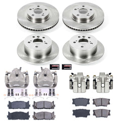 Power Stop KCOE2822 Autospecialty 1-Click OE Replacement Front And Rear Brake Kit With Calipers for 2007-2012 Lexus ES350 product image