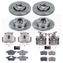 Power Stop KCOE2824 Autospecialty 1-Click OE Replacement Front And Rear Brake Kit With Calipers for 1998 Audi A4 product image