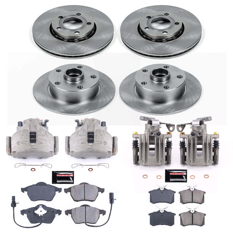 Power Stop KCOE2825 Autospecialty 1-Click OE Replacement Front And Rear Brake Kit With Calipers for 1999-2001 Audi A4 product image