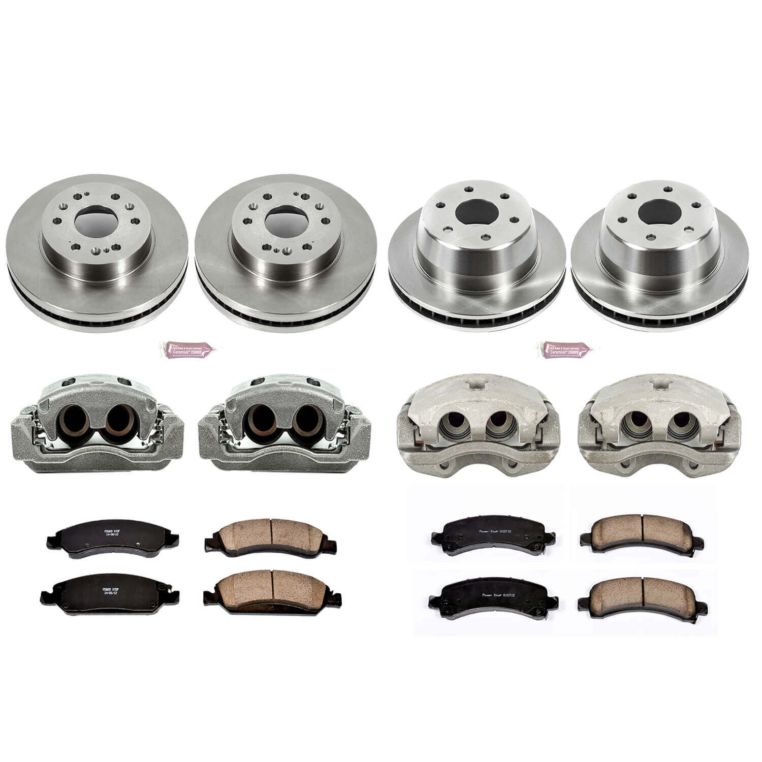 Power Stop KCOE2826 Autospecialty 1-Click Daily Driver Front And Rear Brake Kit for 2009-2014 Chevrolet Express 1500 product image