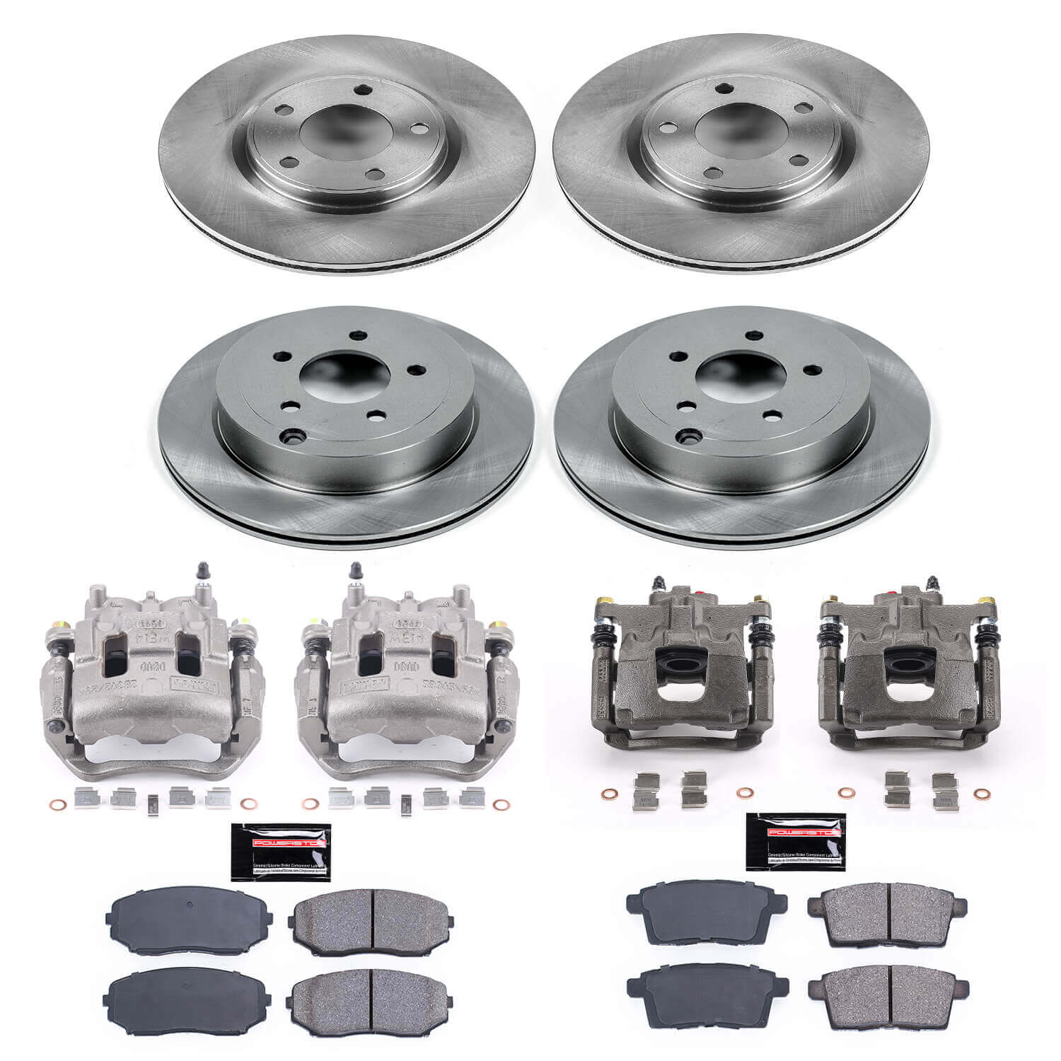 Power Stop KCOE2830 Autospecialty 1-Click OE Replacement Front And Rear Brake Kit With Calipers for 2007-2009 Ford Edge product image