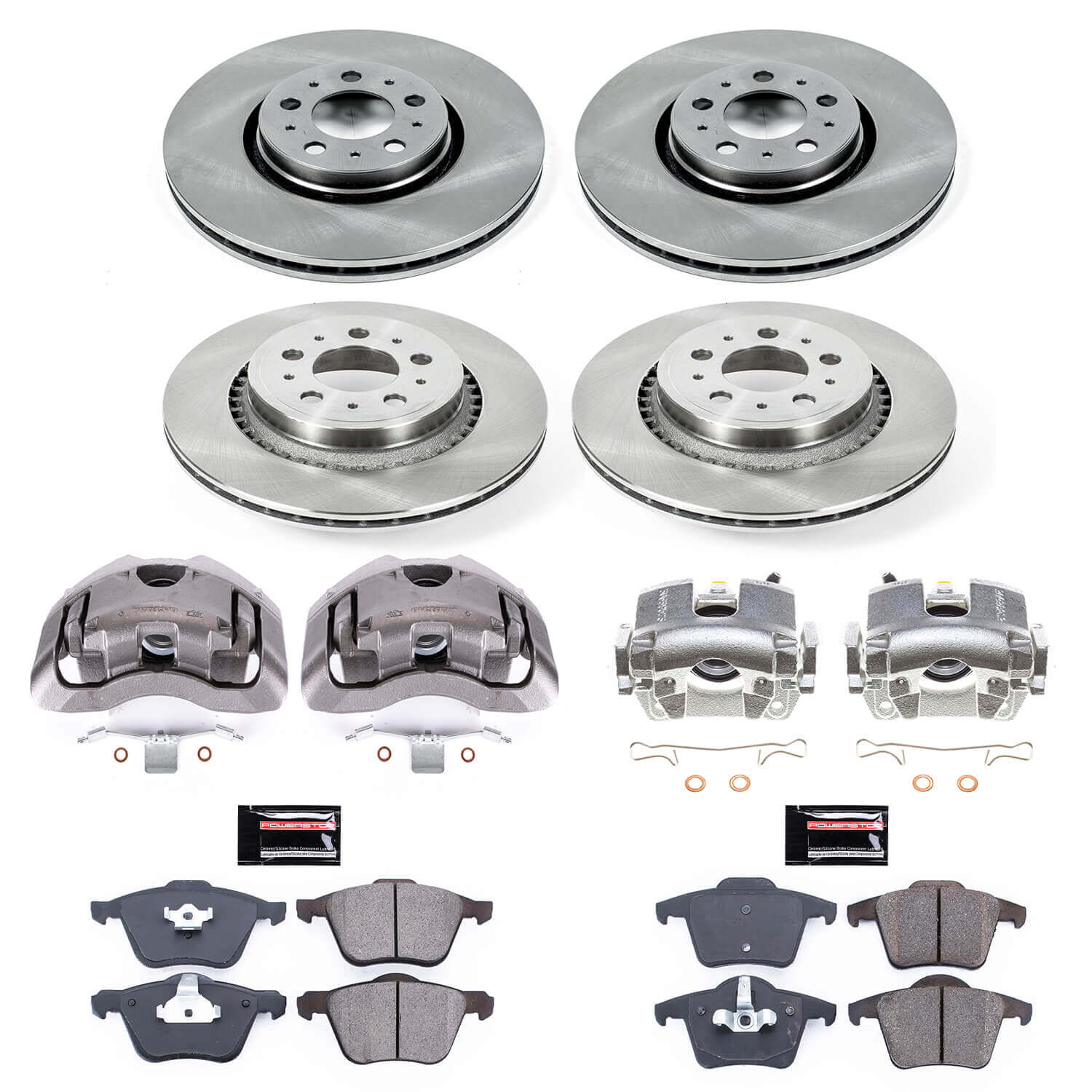 Power Stop KCOE2835 Autospecialty 1-Click OE Replacement Pad And Rotor Kit With Calipers for 2003-2014 Volvo XC90 product image