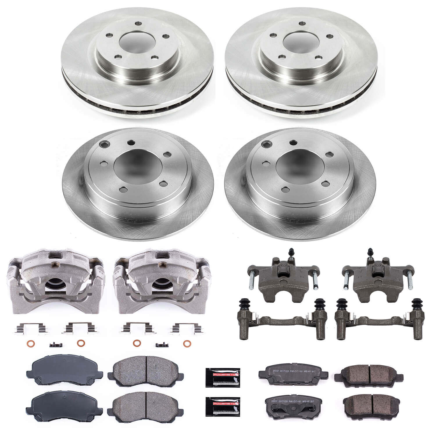 Power Stop KCOE2840 Autospecialty 1-Click Daily Driver Front And Rear Brake Kit for 2011-2014 Chrysler 200 product image