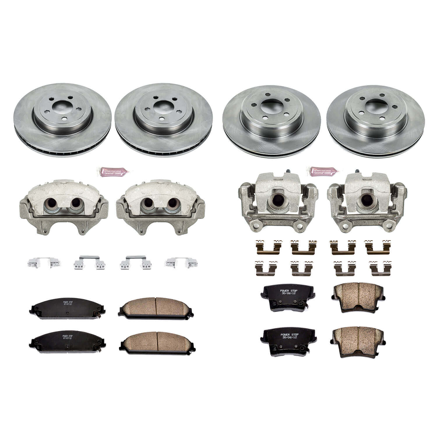Power Stop KCOE2853 Autospecialty 1-Click Daily Driver Front And Rear Brake Kit for 2005-2008 Chrysler 300 C, Limited, Touring All Wheel Drive product image