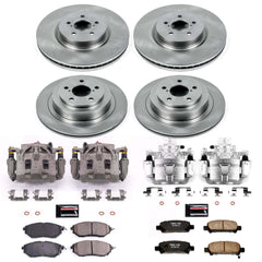 Power Stop KCOE286 Autospecialty 1-Click OE Replacement Front And Rear Brake Kit With Calipers for 2005 Subaru Legacy GT, GT Limited product image