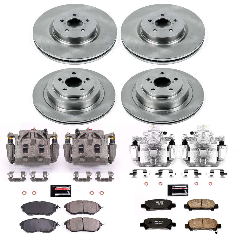 Power Stop KCOE286 Autospecialty 1-Click OE Replacement Front And Rear Brake Kit With Calipers for 2005 Subaru Legacy GT, GT Limited product image